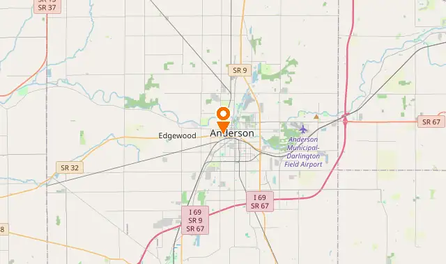 Street map of Anderson, IN