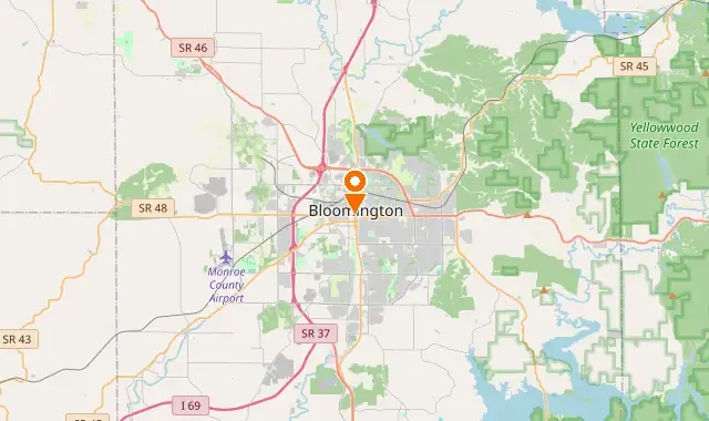 Street map of Bloomington, IN