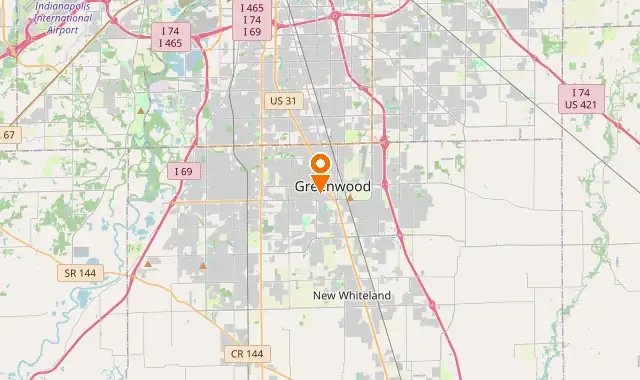 Street map of Greenwood, IN