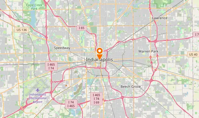 Street map of Indianapolis, IN