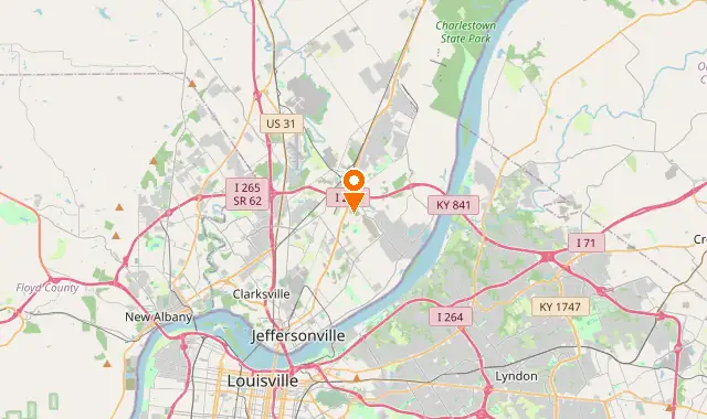 Street map of Jeffersonville, IN