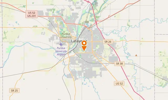 Street map of Lafayette, IN
