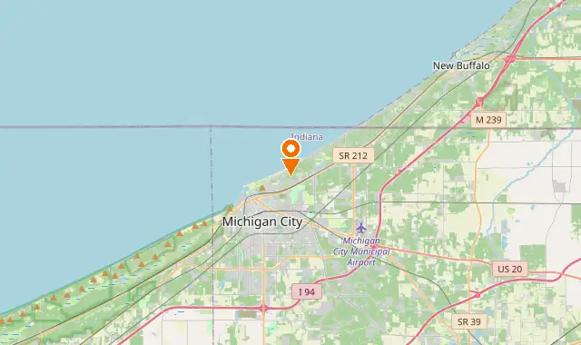 Street map of Michigan City, IN