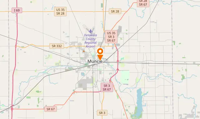 Street map of Muncie, IN