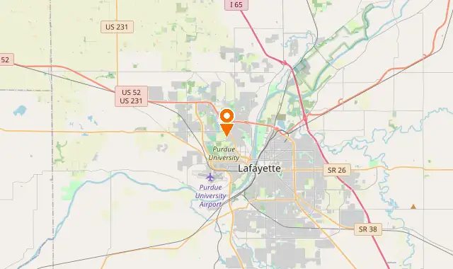 Street map of West Lafayette, IN