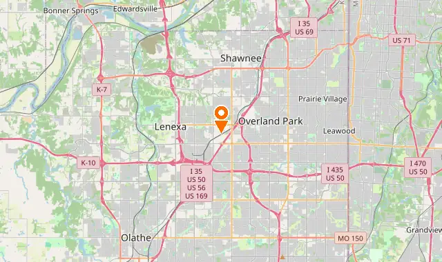 Street map of Lenexa, KS