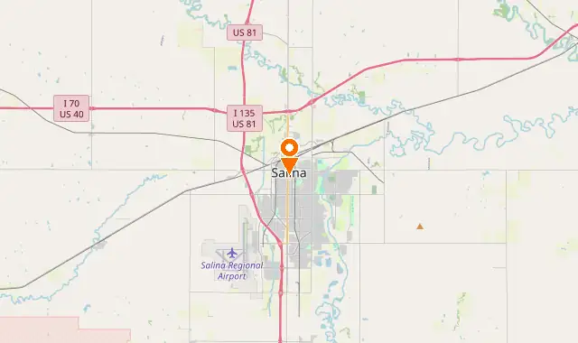 Street map of Salina, KS