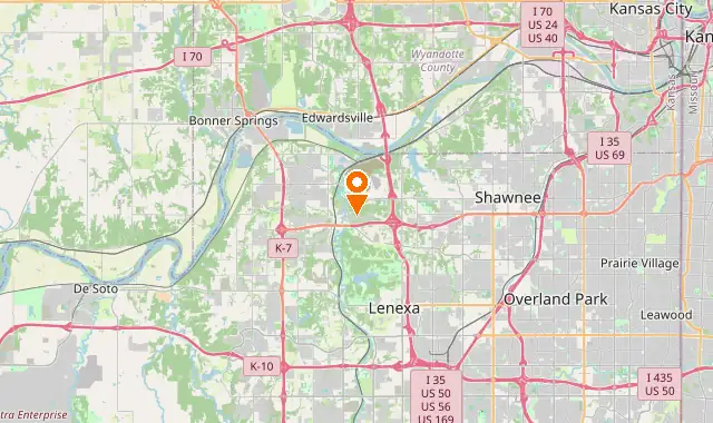 Street map of Shawnee, KS