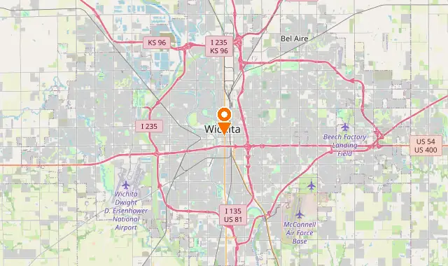 Street map of Wichita, KS