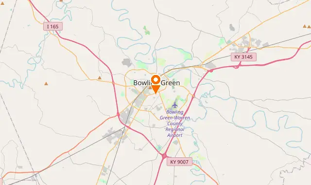 Street map of Bowling Green, KY
