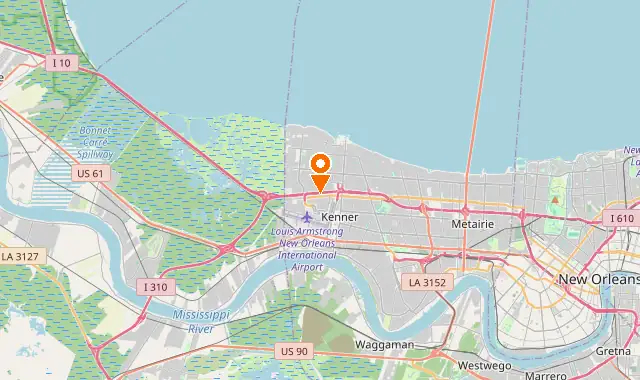 Street map of Kenner, LA