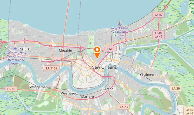 Street map of New Orleans, LA