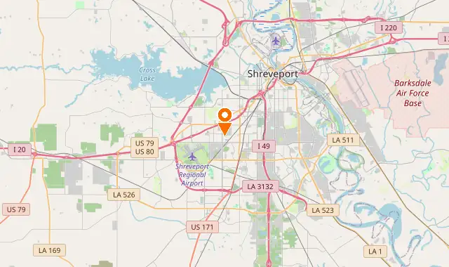 Street map of Shreveport, LA