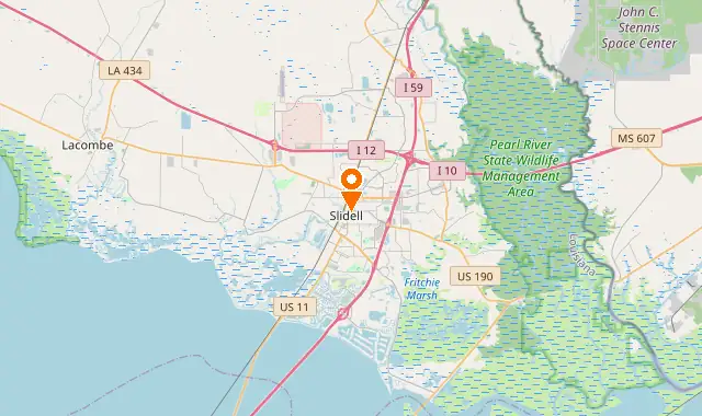 Street map of Slidell, LA