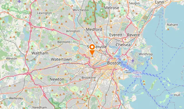 Street map of Cambridge, MA