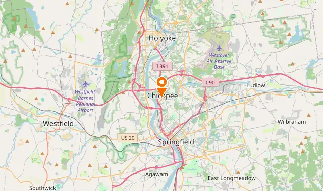 Street map of Chicopee, MA