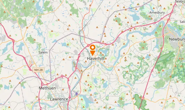 Street map of Haverhill, MA