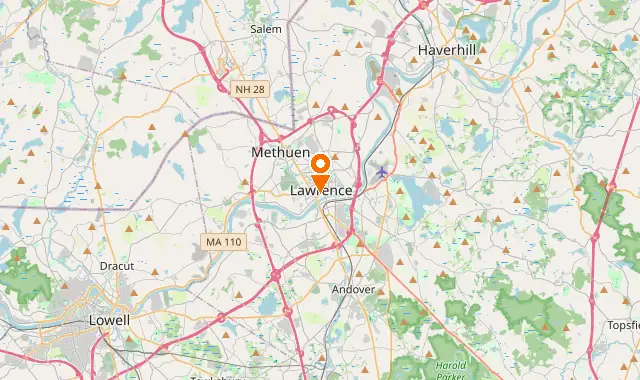 Street map of Lawrence, MA