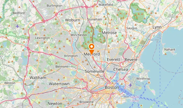 Street map of Medford, MA