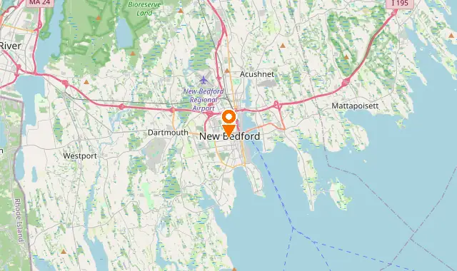 Street map of New Bedford, MA