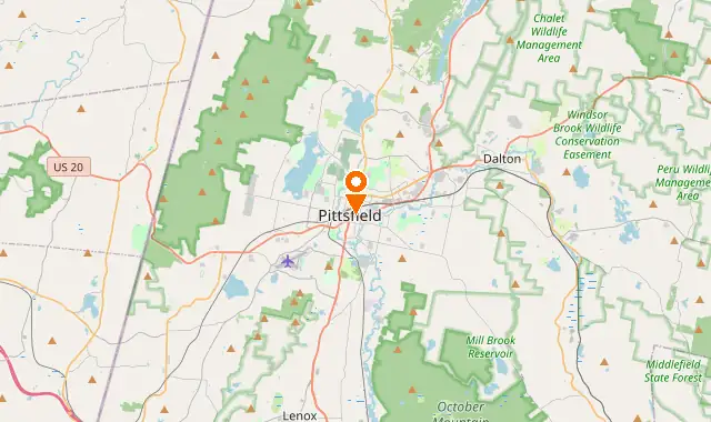 Street map of Pittsfield, MA