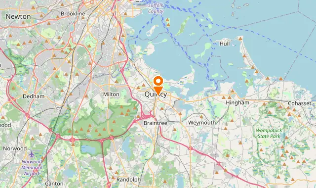 Street map of Quincy, MA