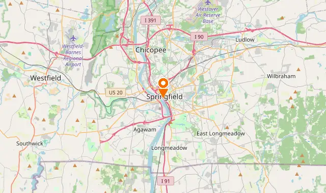 Street map of Springfield, MA