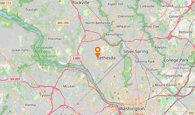 Street map of Bethesda, MD