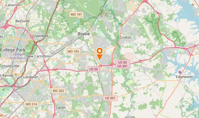 Street map of Bowie, MD