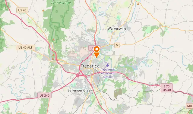Street map of Frederick, MD