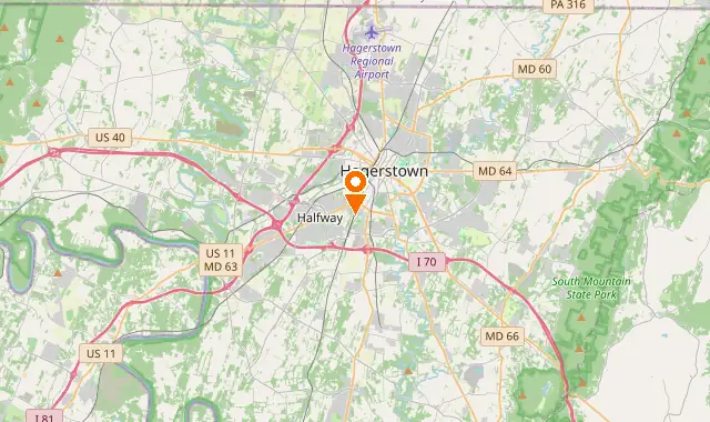 Street map of Hagerstown, MD