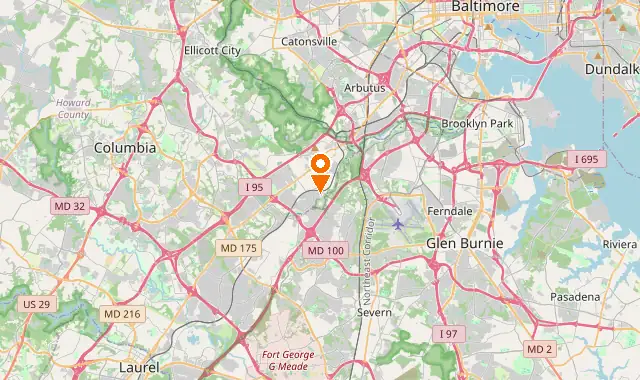 Street map of Hanover, MD