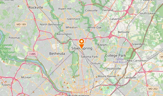 Street map of Silver Spring, MD