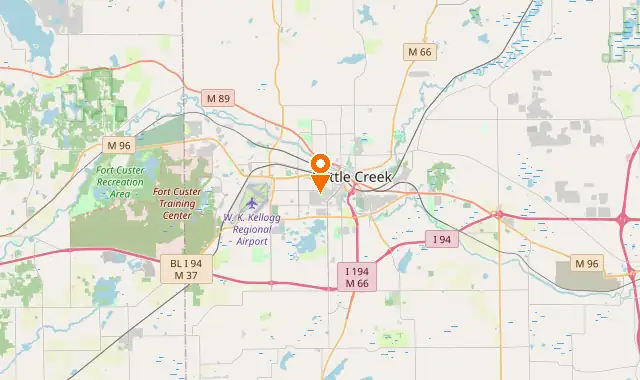 Street map of Battle Creek, MI
