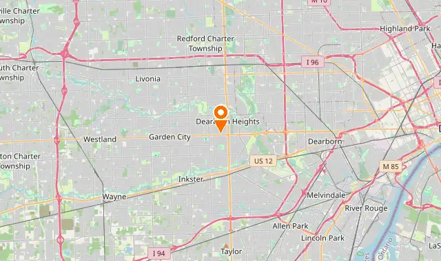 Street map of Dearborn Heights, MI
