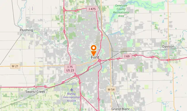 Street map of Flint, MI