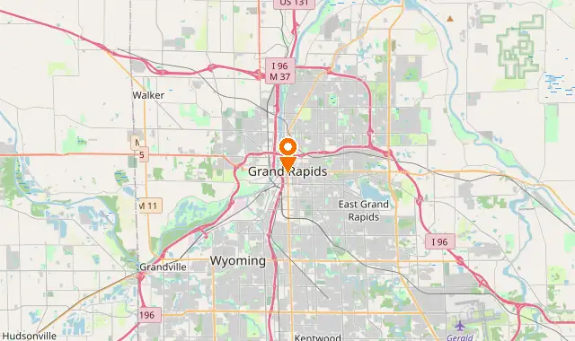 Street map of Grand Rapids, MI