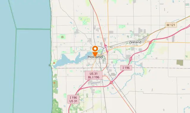 Street map of Holland, MI