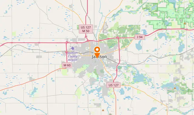 Street map of Jackson, MI