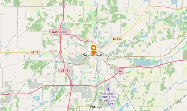 Street map of Kalamazoo, MI