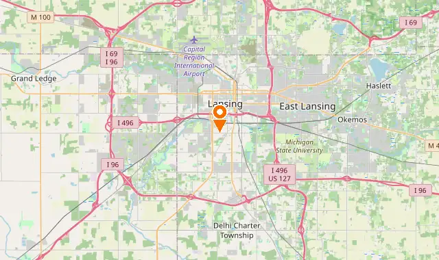 Street map of Lansing, MI