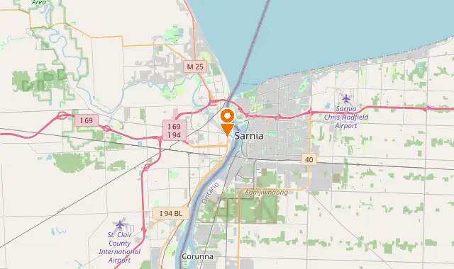 Street map of Port Huron, MI