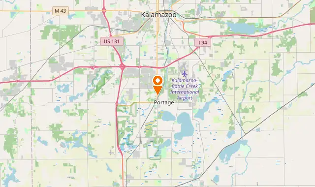Street map of Portage, MI