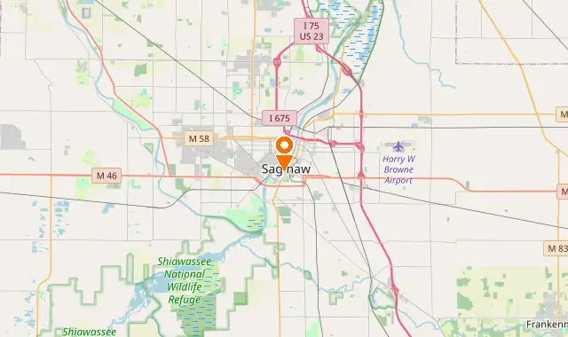 Street map of Saginaw, MI