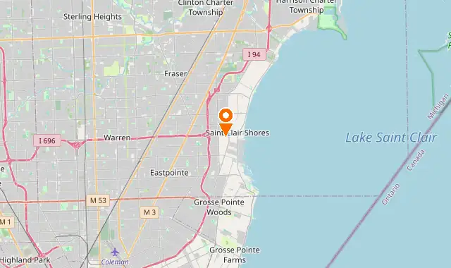 Street map of Saint Clair Shores, MI