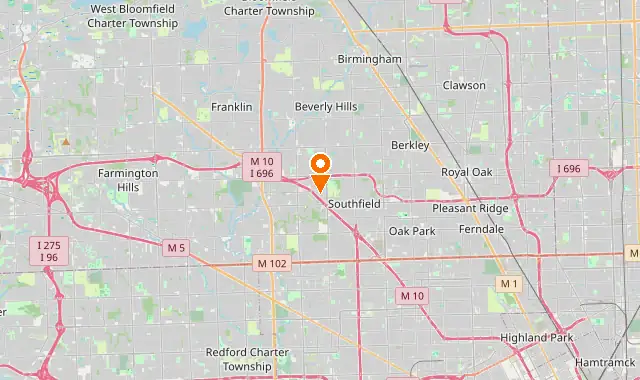 Street map of Southfield, MI