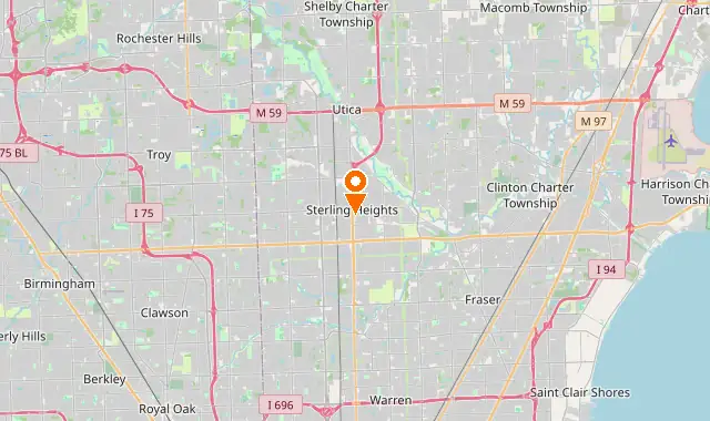 Street map of Sterling Heights, MI