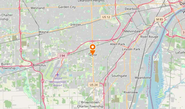 Street map of Taylor, MI