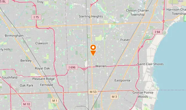 Street map of Warren, MI