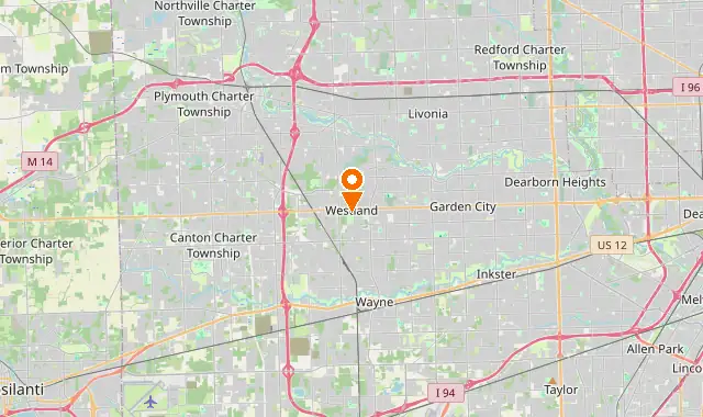 Street map of Westland, MI